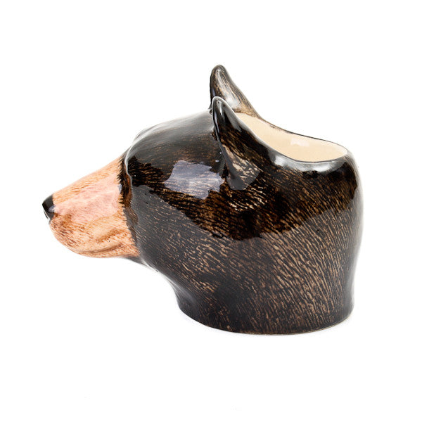 Quail Black Bear Face Egg Cup