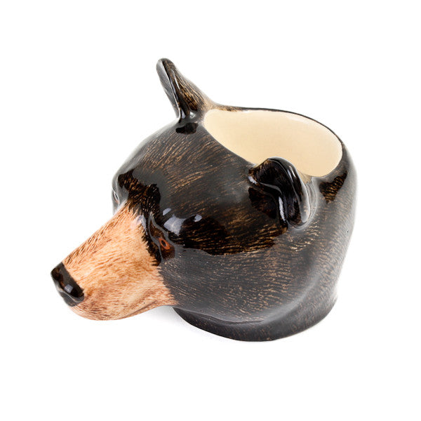 Quail Black Bear Face Egg Cup