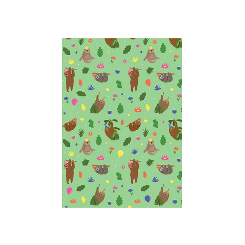 Iko Iko Animal Pattern Card Birthday Sloth