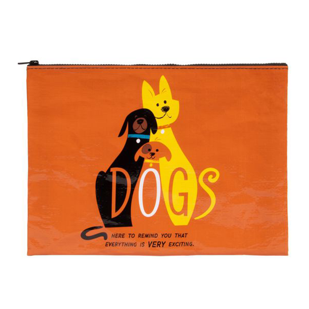 Blue Q Jumbo Zipper Pouch Dogs
