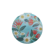 Flowers on Aqua Cosmetic Mirror