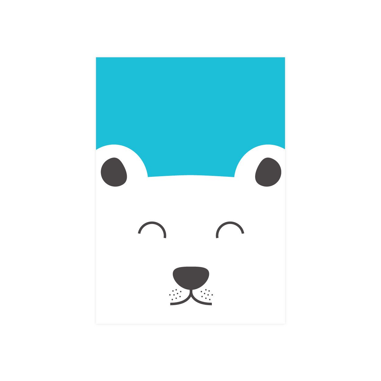 Iko Iko Kid's Animal Card Polar Bear DC