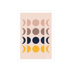 Iko Iko A4 Art Print Talula Moon Forms Phases Horizontal