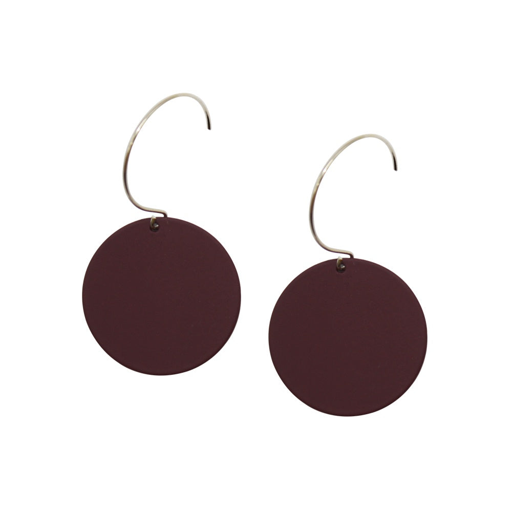 Penny Foggo Earrings Small Spot Maroon