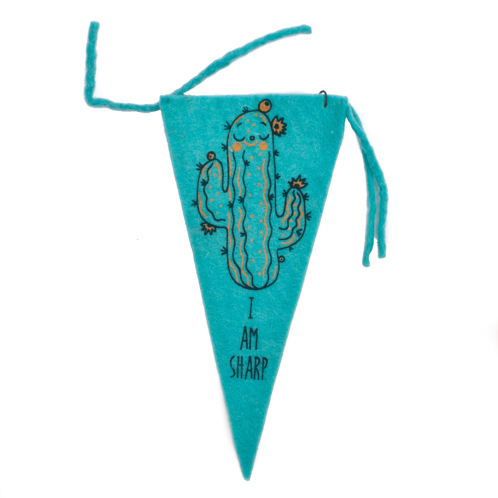 Misery Guts Club Flag I am Sharp Turquoise