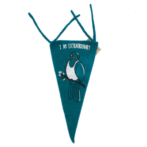 Misery Guts Club Flag I am Extraordinary Teal