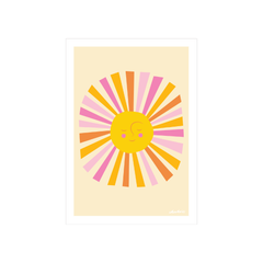 Iko Iko A4 Art Print Solstice Sunshine Pink