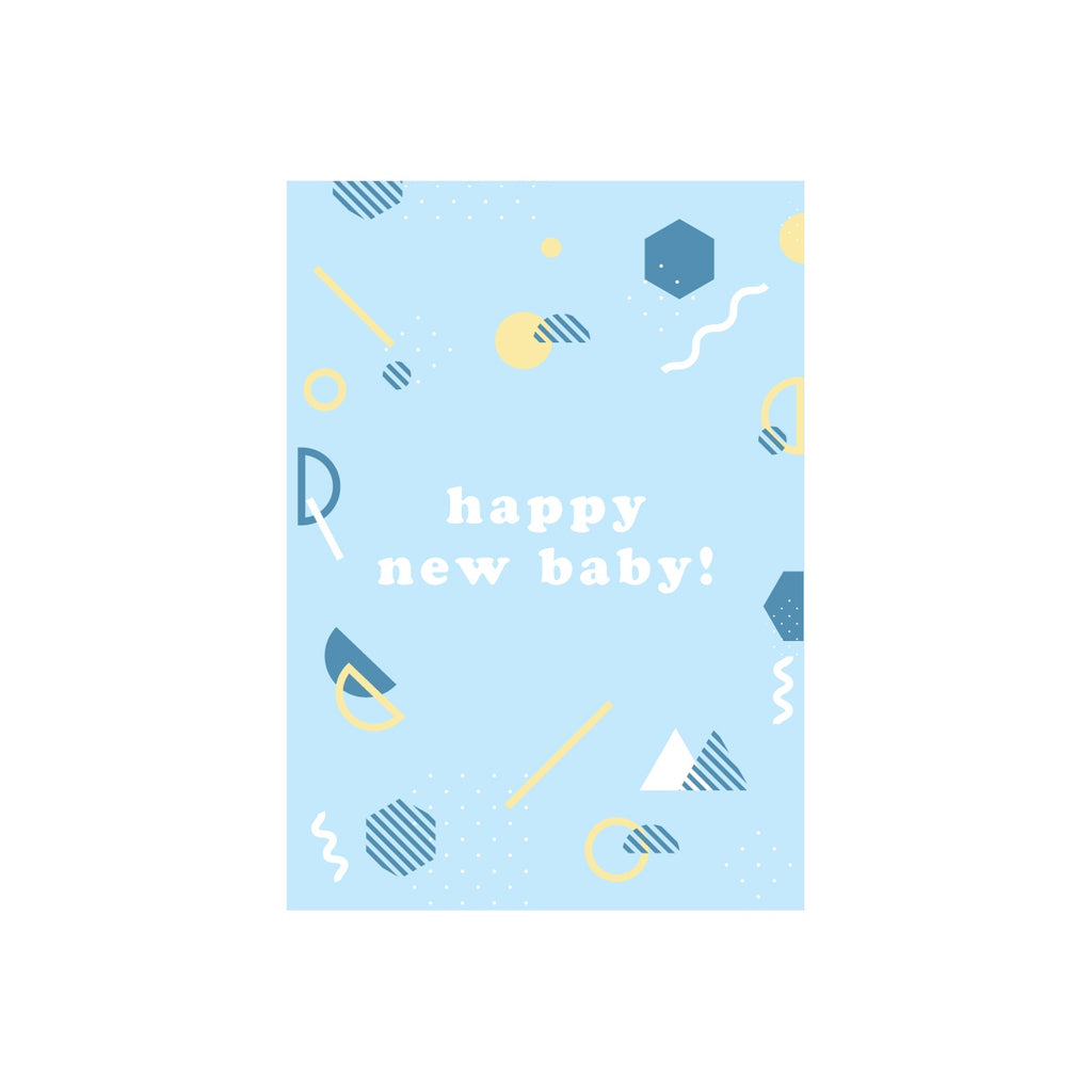 Iko Iko Patterned Text Card Baby Blue