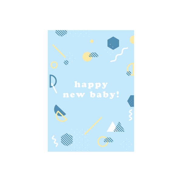 Iko Iko Patterned Text Card Baby Blue