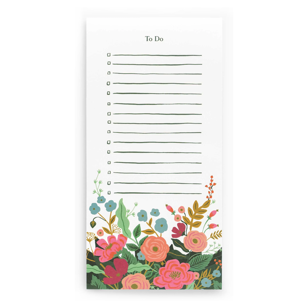 Rifle Paper Co To Do Pad Floral Vines