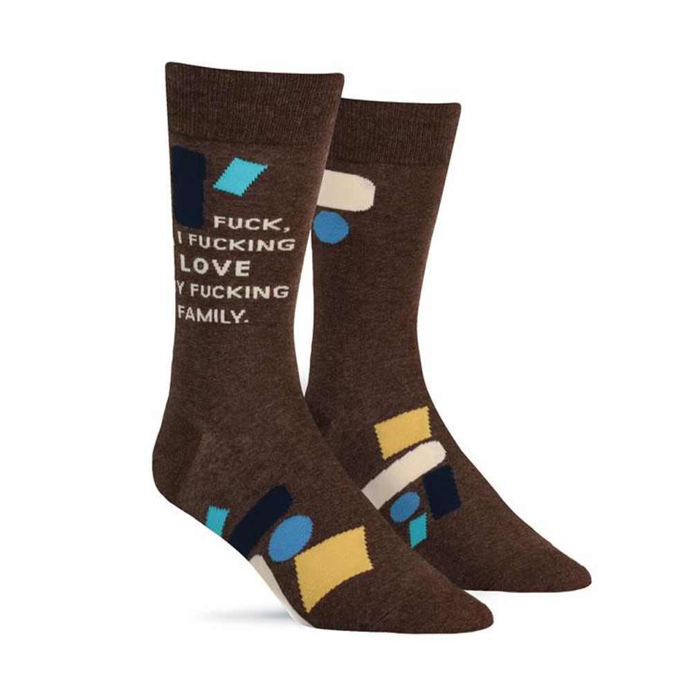 Blue Q Men's Socks F*ck I Love My Fam