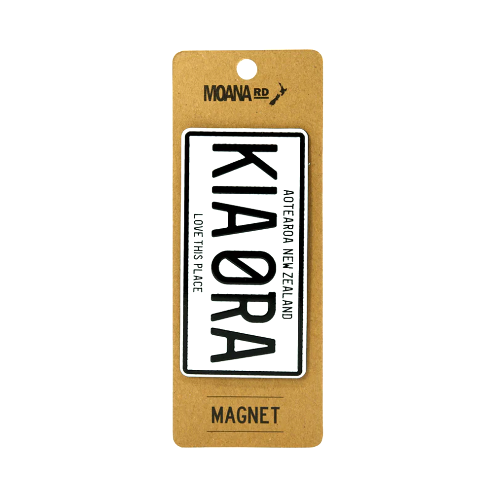 Moana Road Number Plate Magnet Kia Ora