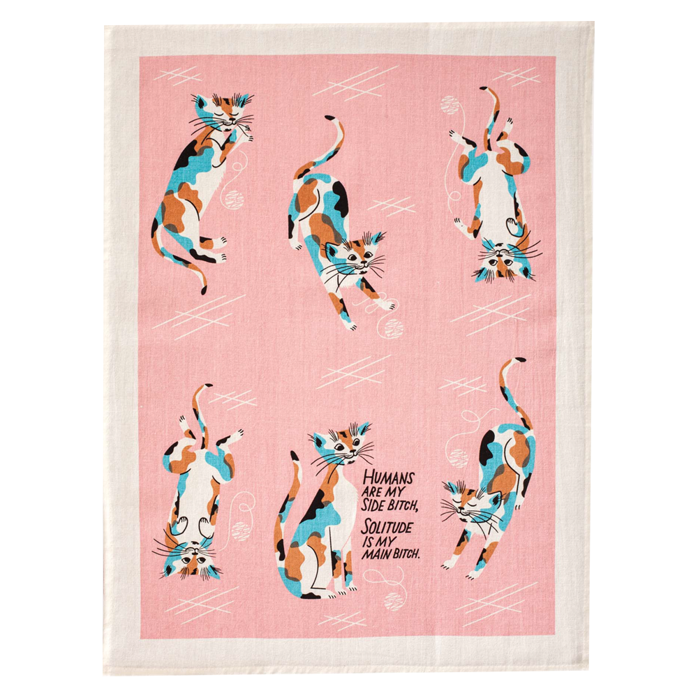 Blue Q Tea Towel Humans Are My Side Bitch