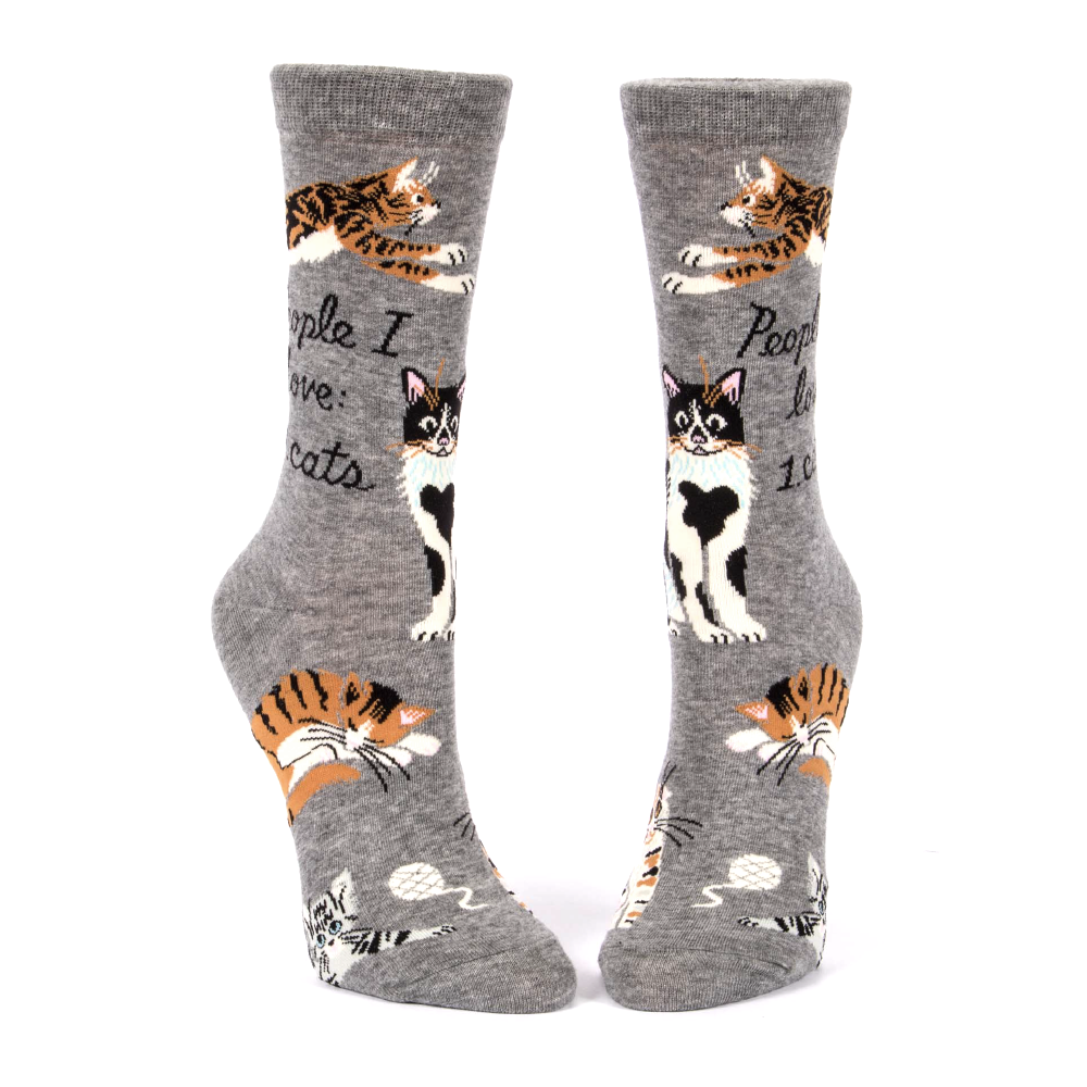 Blue Q Women's Socks People I Love Cats