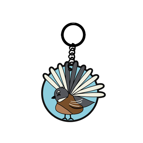 Moana Road Enamel Keyring Pīwakawaka