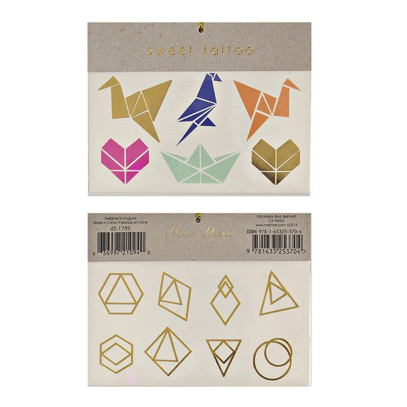 Meri Meri Sweet Tattoos Geometric Shapes