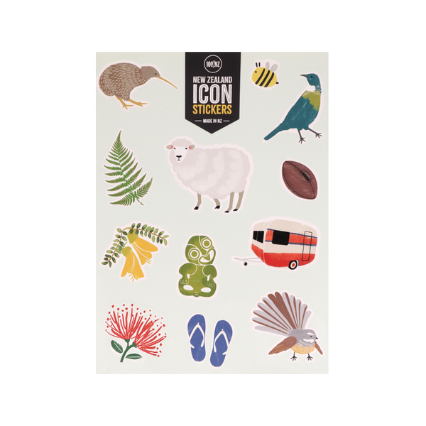 100% NZ New Zealand Icons Stickers