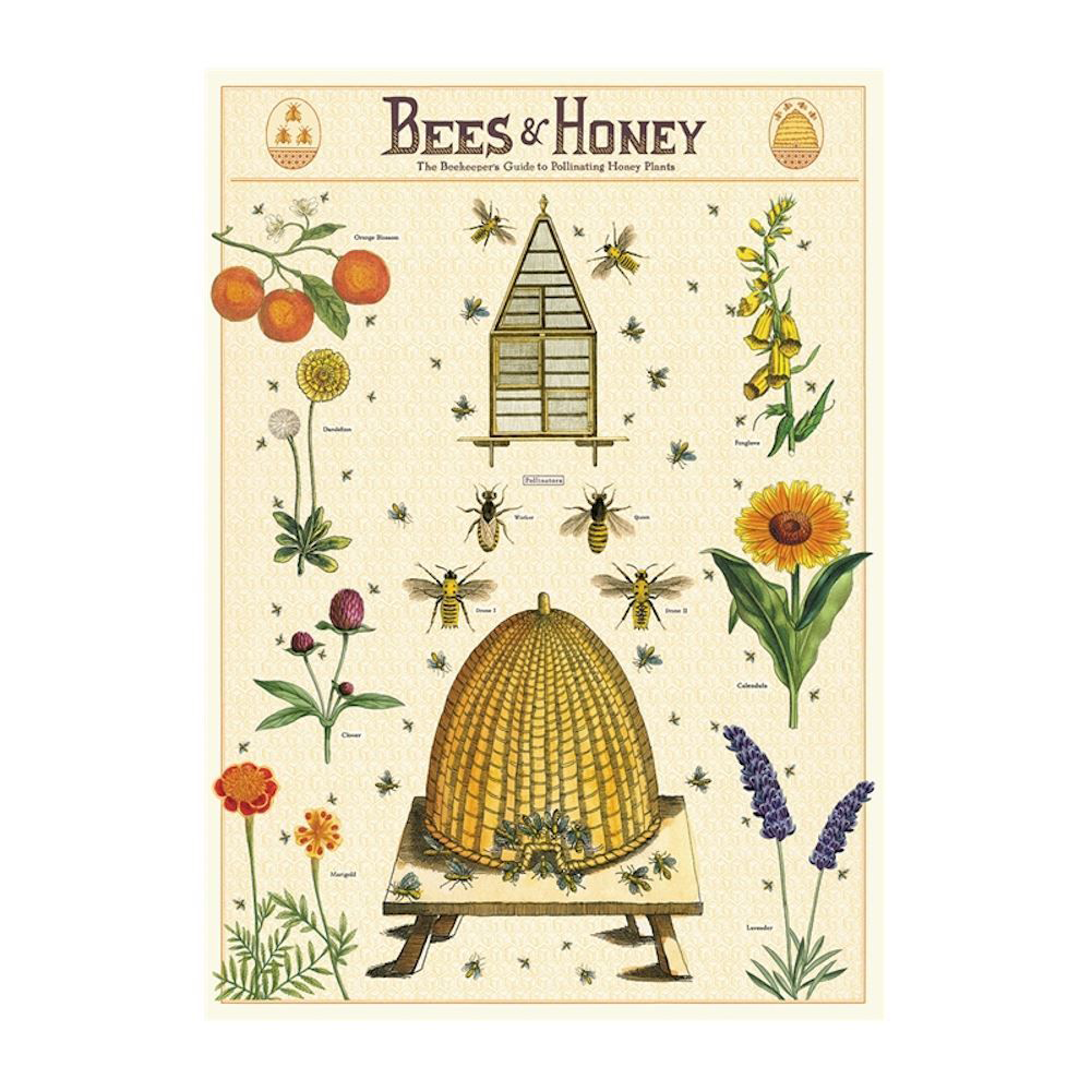Cavallini Vintage Poster Bees and Honey