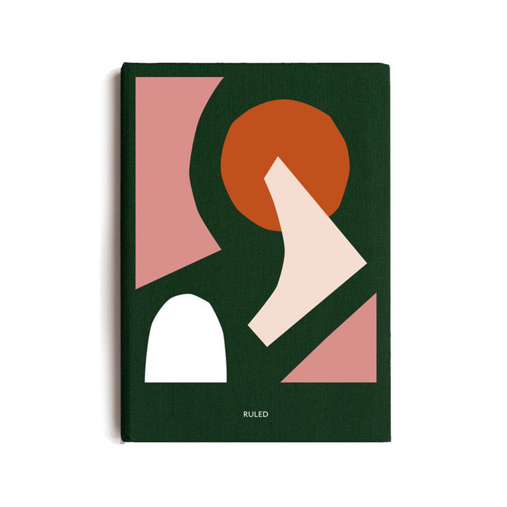 Milligram Spenceroni Soft Cover Linen Notebook Dot Grid A5 Green