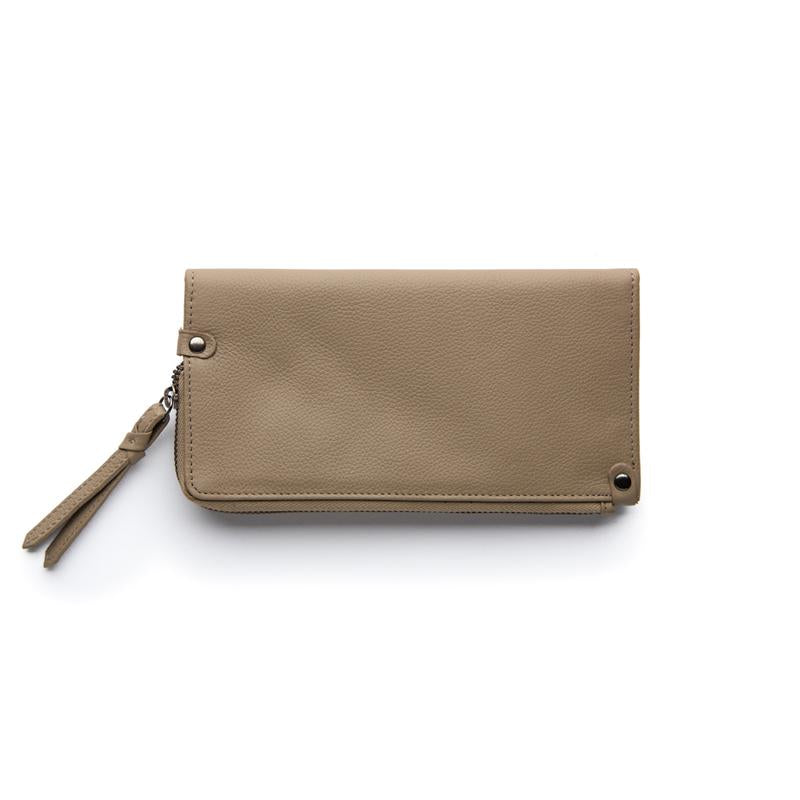 Stitch & Hide Leather Slimline Wallet Penni Dusty Linen