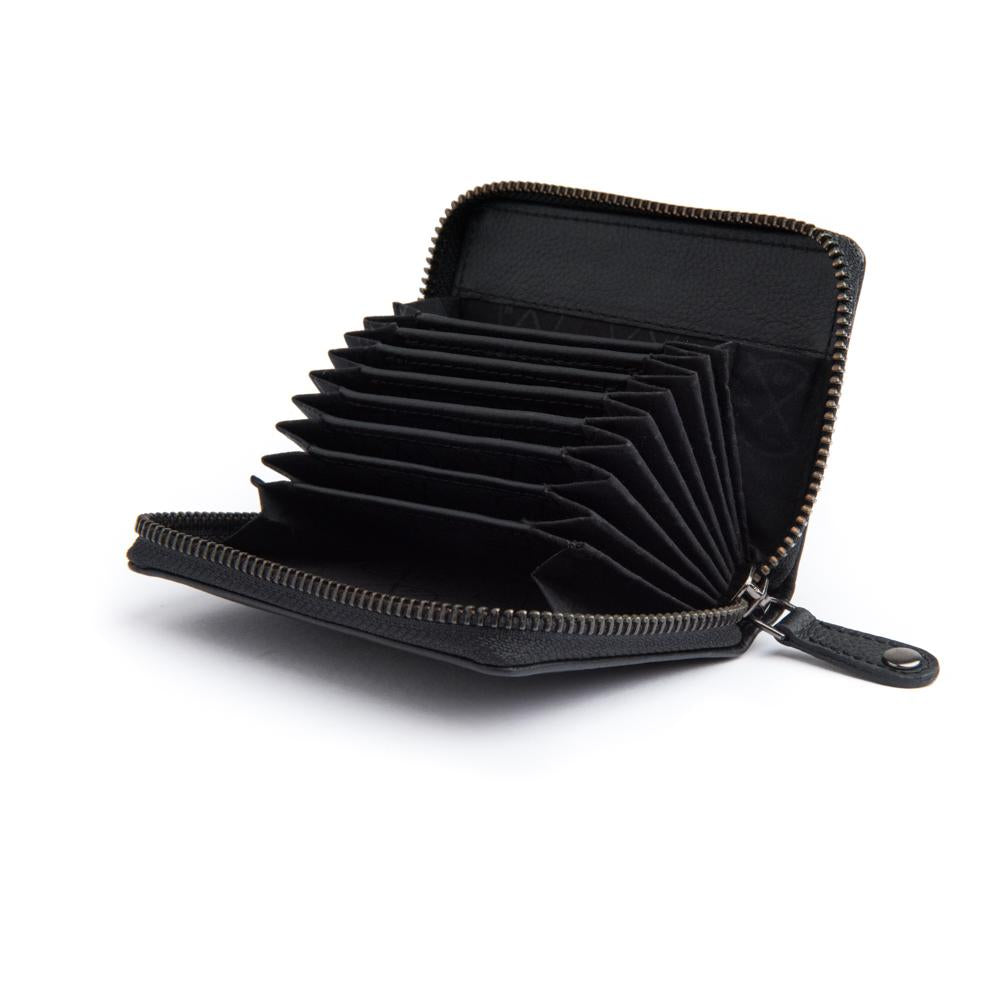 Stitch & Hide Leather Card Wallet Hunter Black