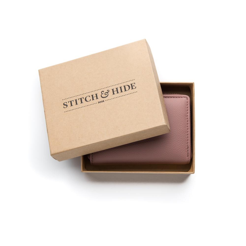 Stitch & Hide Leather Card Wallet Hunter Dusty Rose
