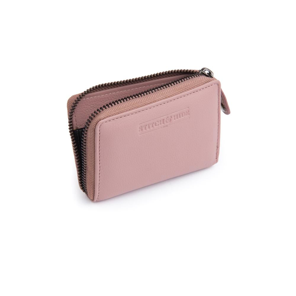 Stitch & Hide Leather Card Wallet Hunter Dusty Rose