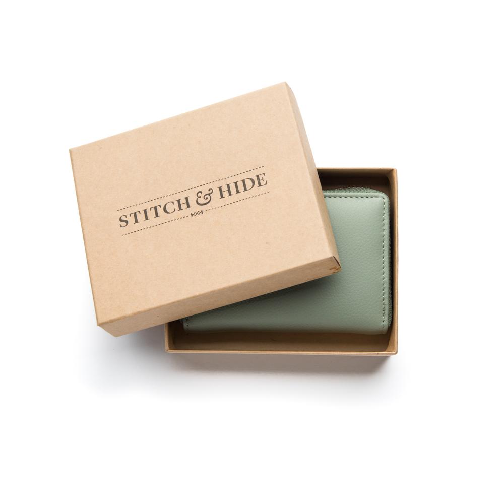Stitch & Hide Leather Card Wallet Hunter Sage