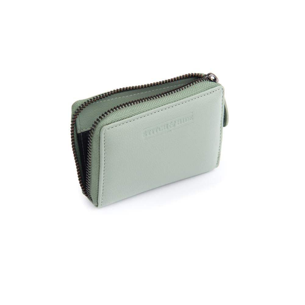Stitch & Hide Leather Card Wallet Hunter Sage