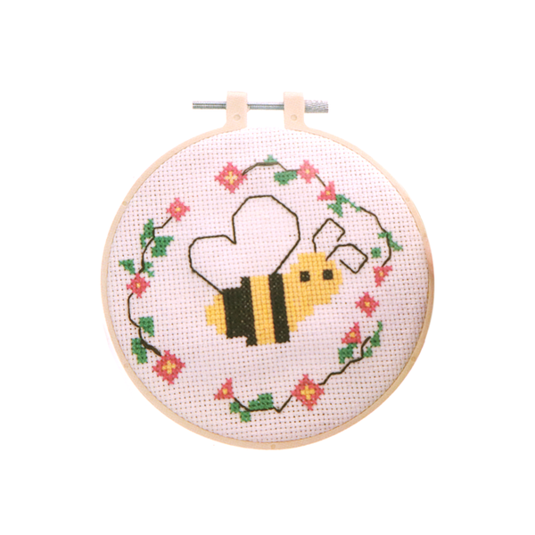 Mini Cross Stitch Kit Bee