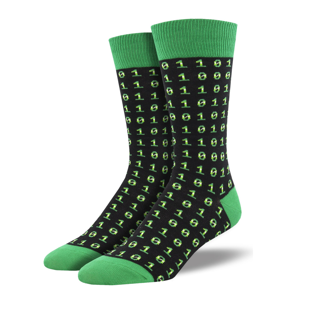 Socksmith Socks Men's Binary Code