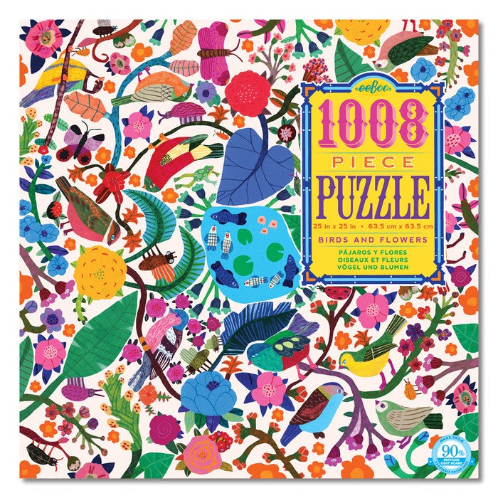 eeBoo 1008 Piece Puzzle Birds and Flowers