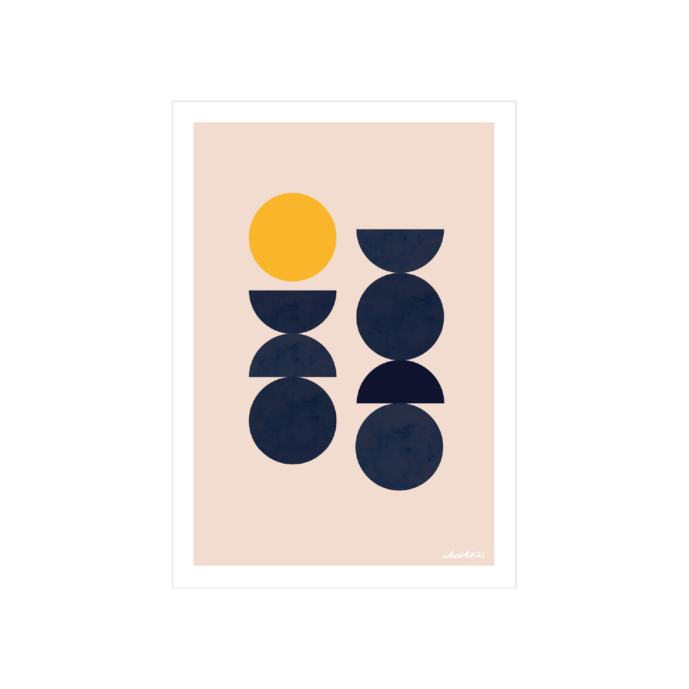 Iko Iko A4 Art Print Talula Moon Forms Full and Half