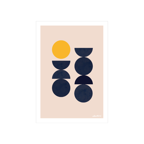 Iko Iko A4 Art Print Talula Moon Forms Full and Half