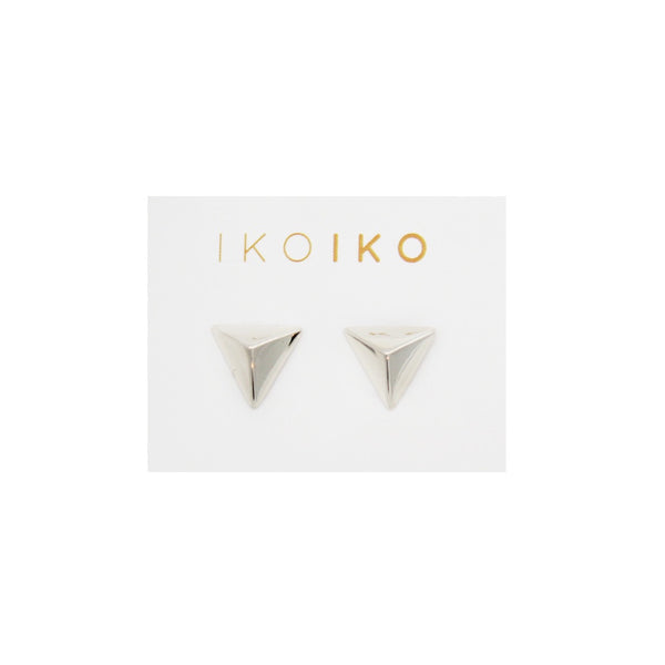 Iko Iko Studs Tetrahedron Silver