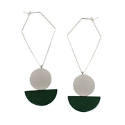 Penny Foggo Earrings Wood Drops Green