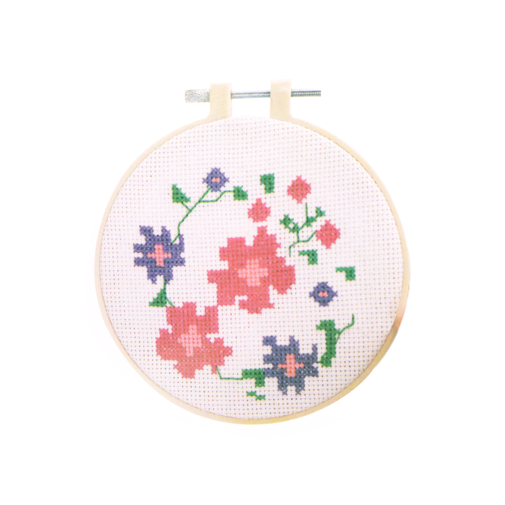 Mini Cross Stitch Kit Flowers