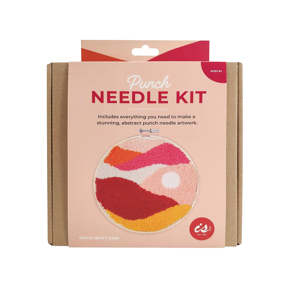 Punch Needle Kit Abstract Landscape Orange