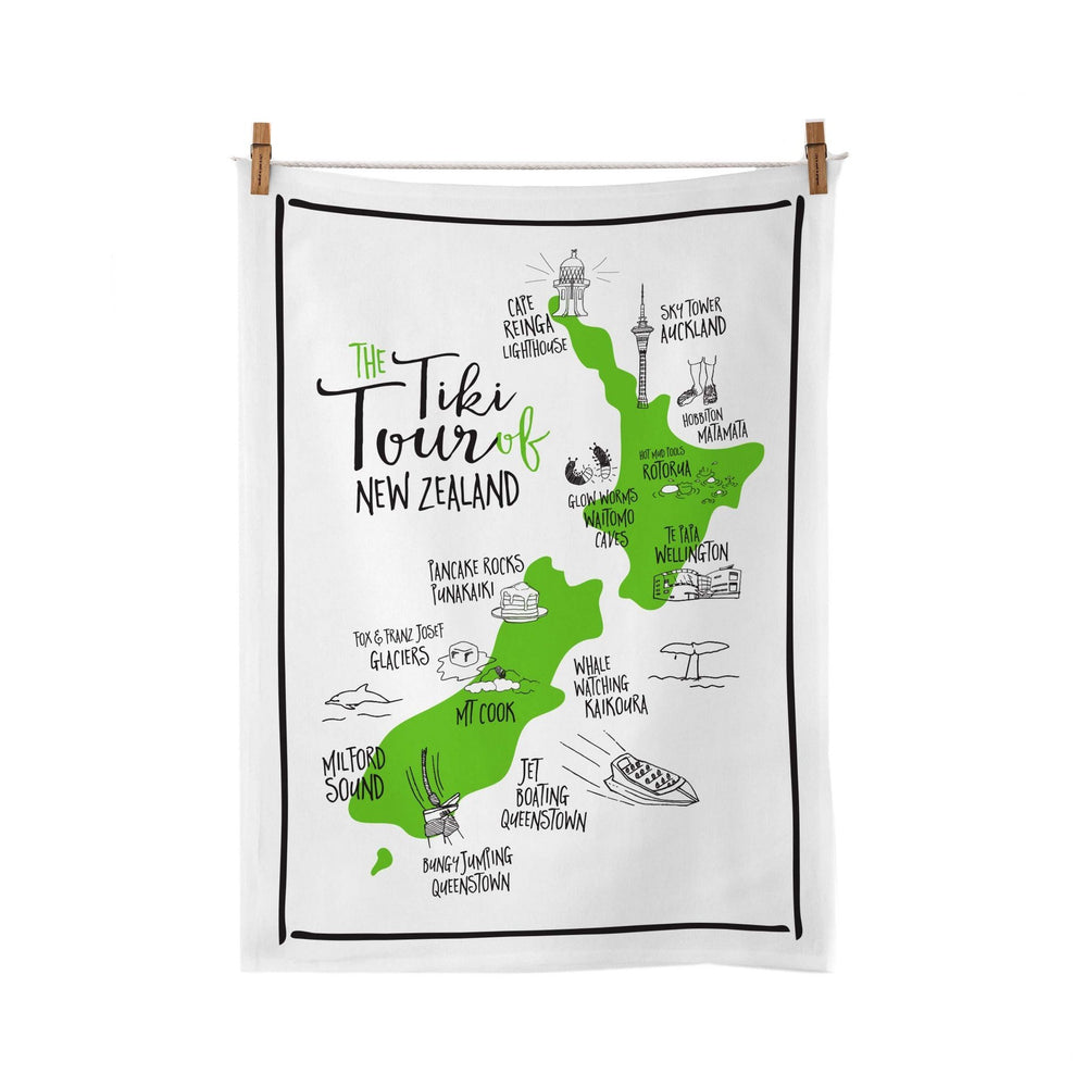 Moana Road Tea Towel Tiki Tour