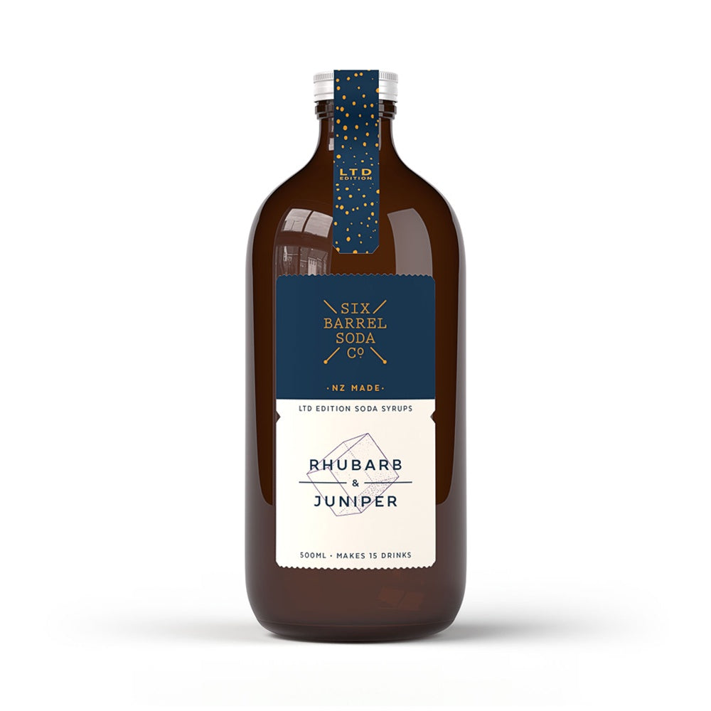Six Barrel Soda Seasonal Limited Edition Rhubarb and Juniper
