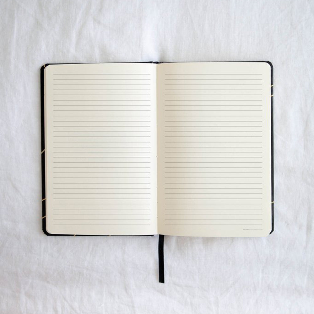 Frank A5 Hard Cover Lined Notebook Black