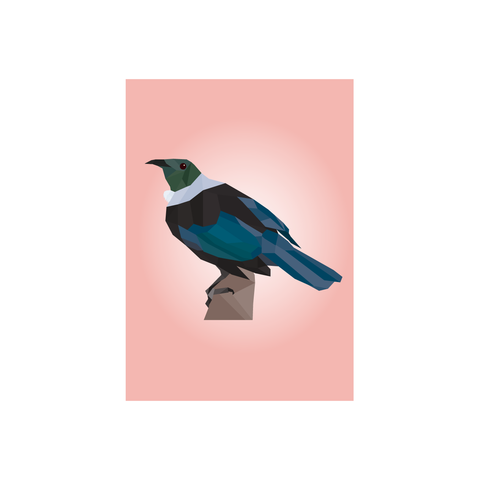 Iko Iko Geo Bird Card Tūī