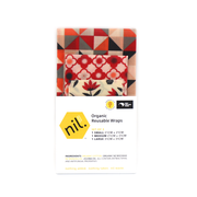Nil Organic Beeswax Food Wraps Mixed Pack of 3 Red