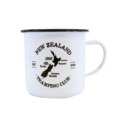 Moana Road NZ Tramping Enamel Mug White