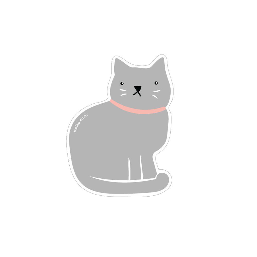 Iko Iko Fun Size Sticker Cat Grey