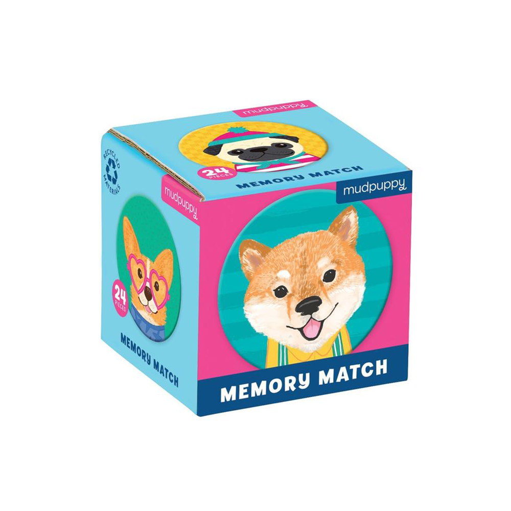 Mudpuppy Mini Memory Match Game Dog Portraits