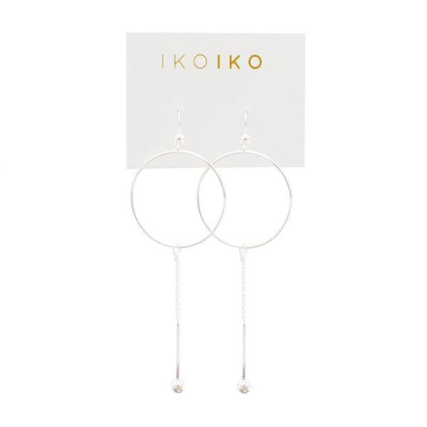 Iko Iko Earrings Circle Hanging Chain