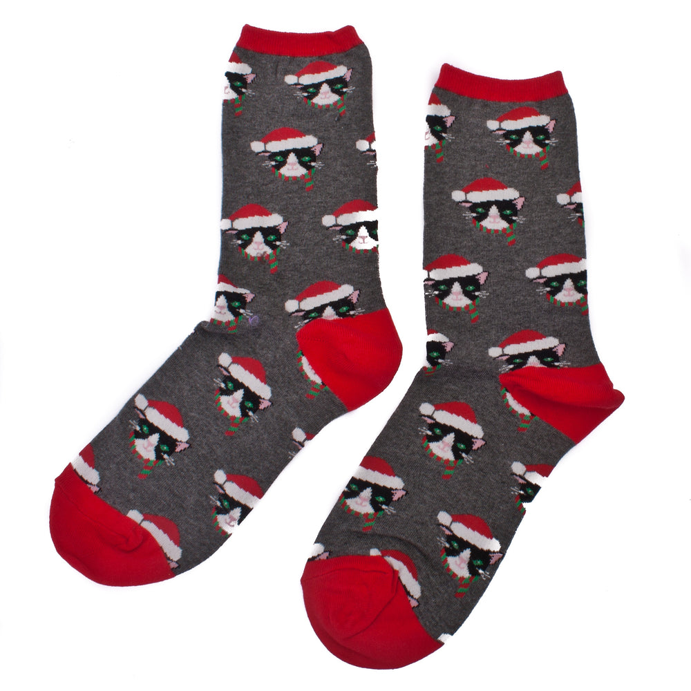 Socksmith Socks Women's Christmas Santa Cat