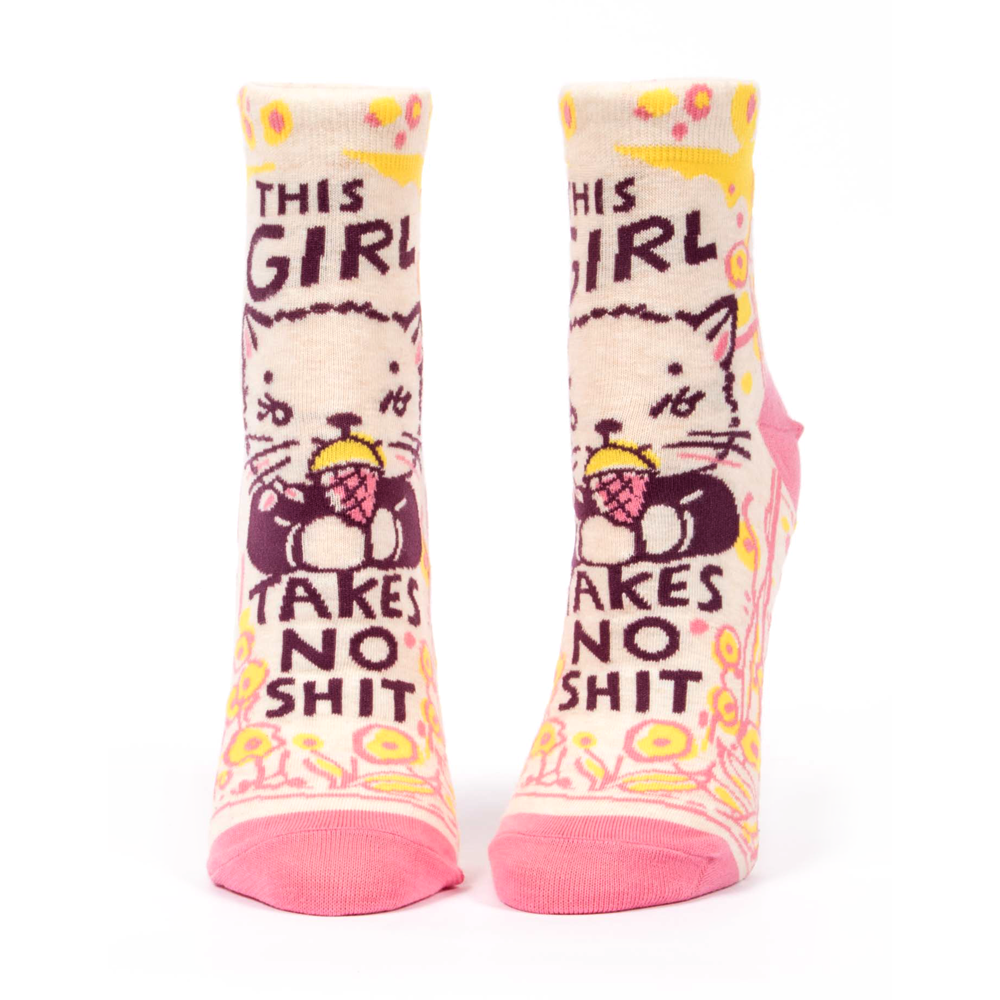 Blue Q Women's Ankle Socks Girl Takes No Sh*t