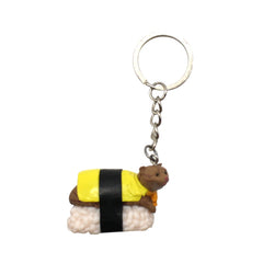 Sushi Cat Keychain Brown Tabby Egg